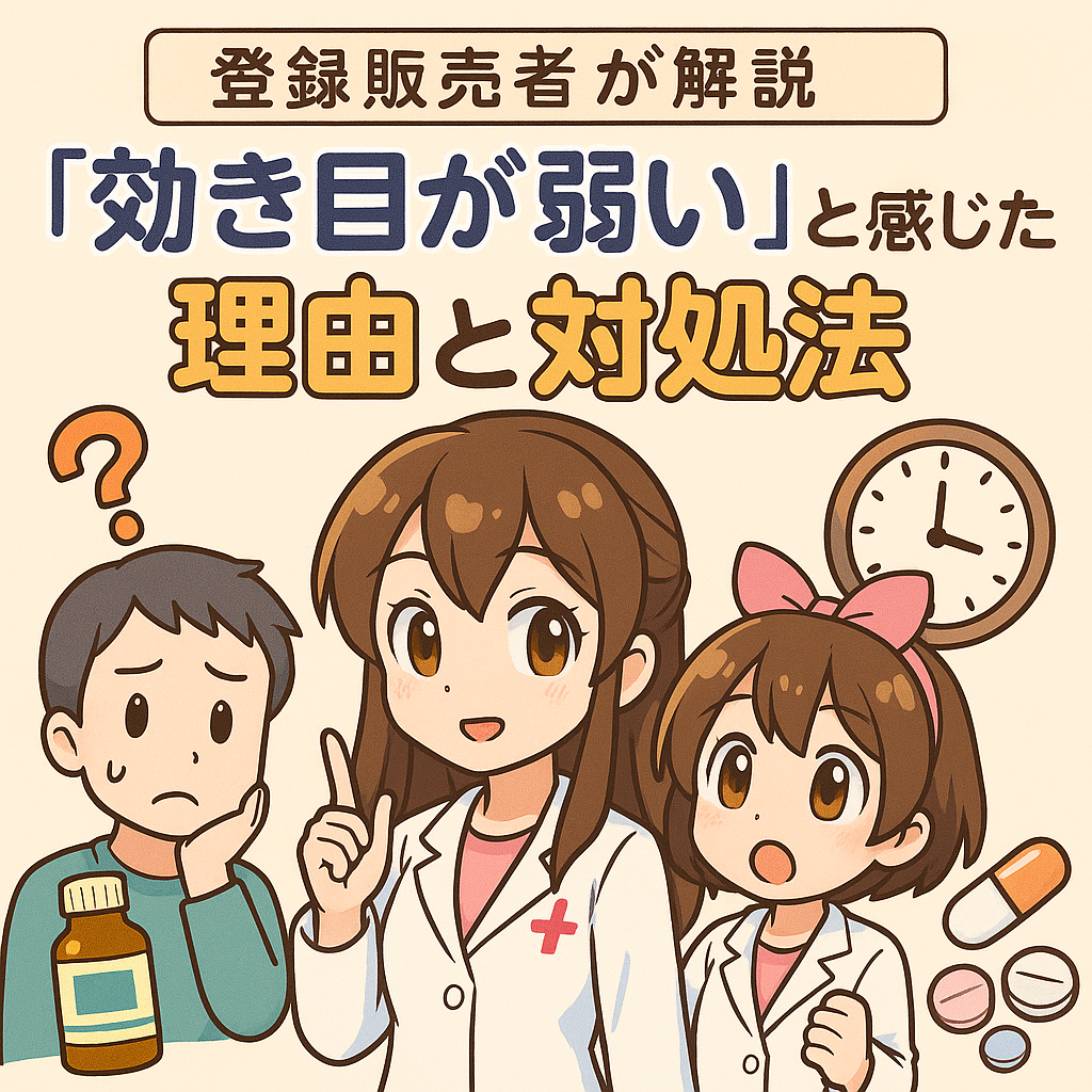 【登録販売者が解説】薬の効き目が弱いと感じたときの理由と対処法